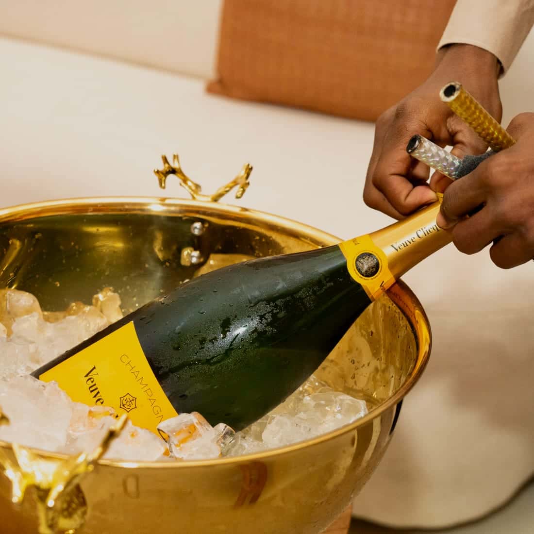 champagne, le geste