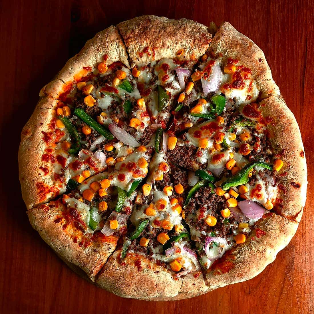 pizza généreuse